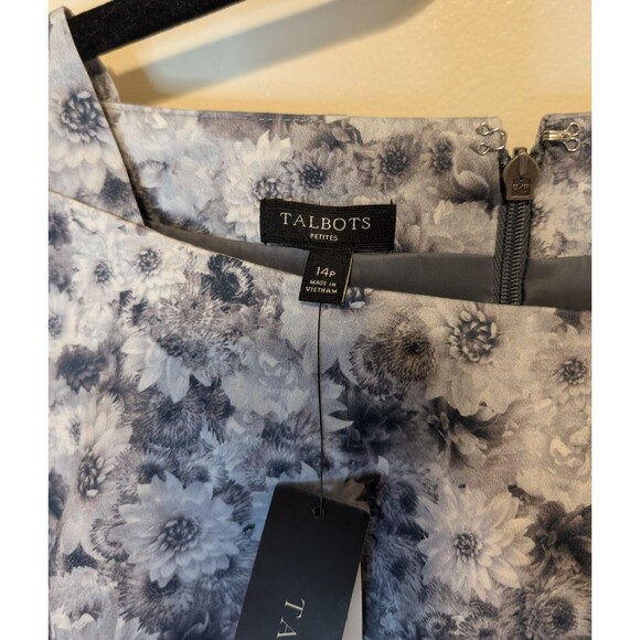TALBOTS Petites Dress Ombre Floral Print Sheath Size 14P - Picture 9 of 10